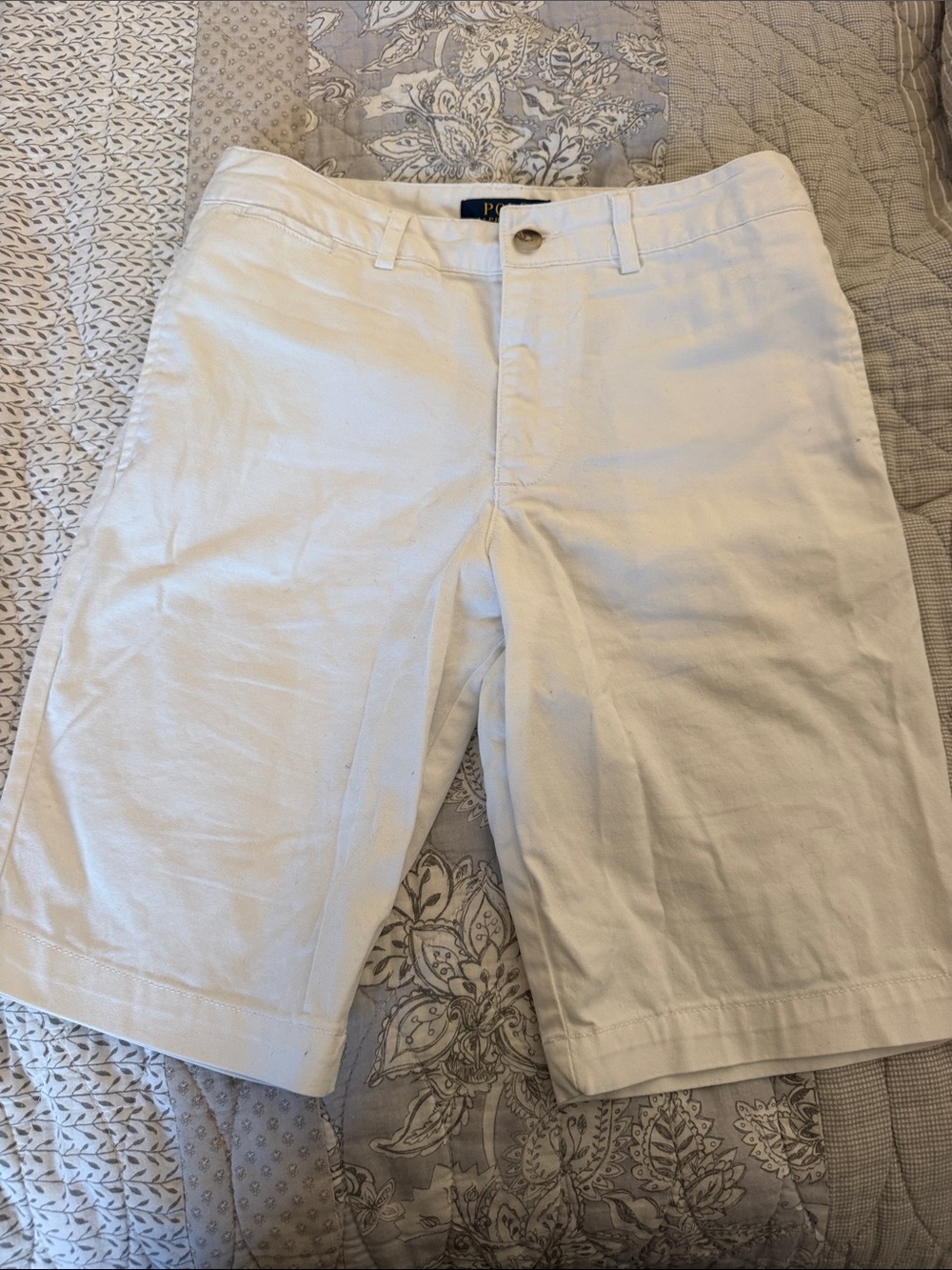 Boys size 12 White Cotton Shorts - Classic Summer Style